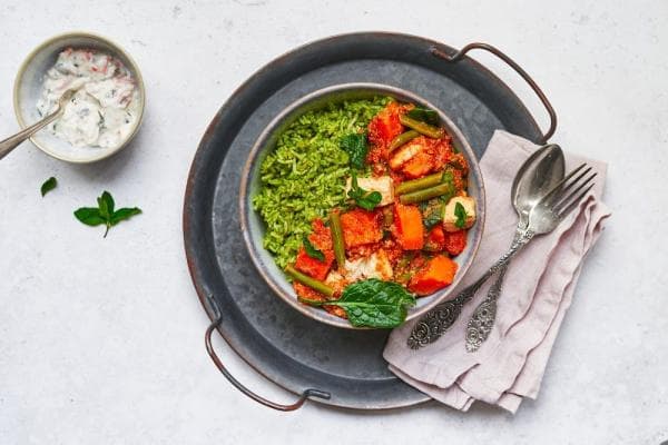 Rogan subji curry met paneer