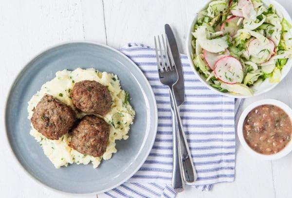 Zweedse balletjes met salade