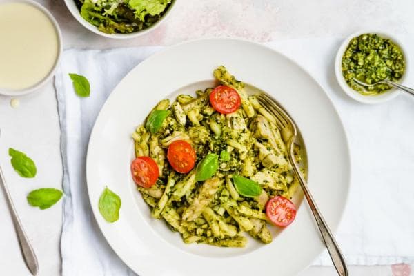 Geroosterde kip met pesto