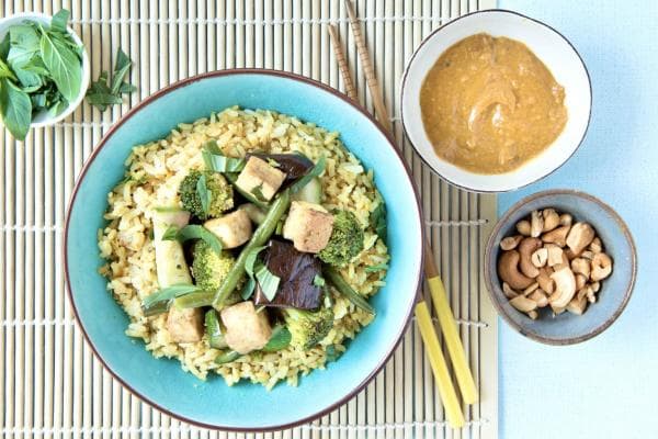 Thai stir-fry met kokossaté