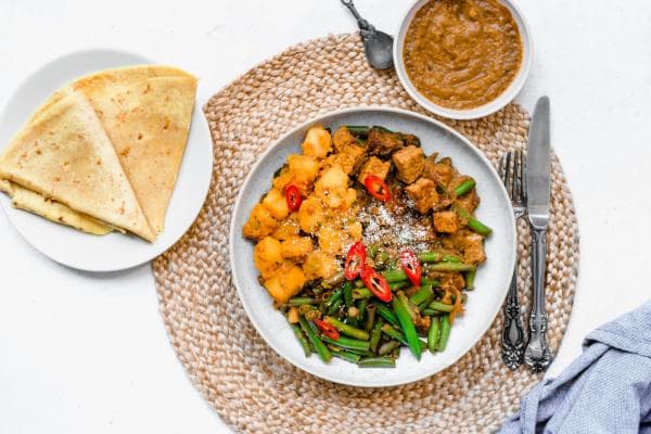 Javaanse roti met tempeh