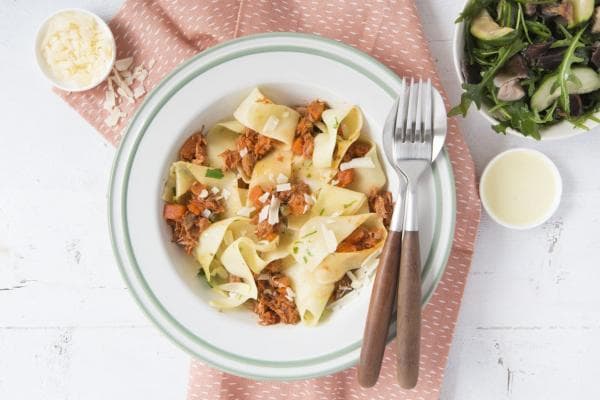 Pappardelle met gestoofd kalfsvlees