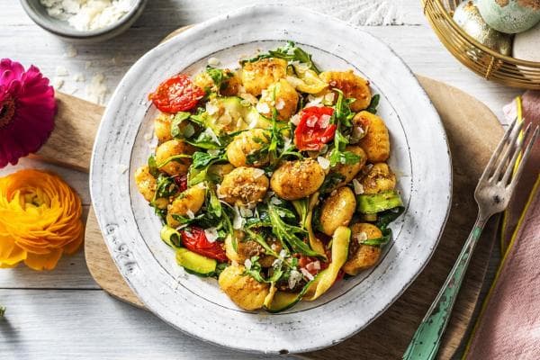 Gnocchi met spinazie en pesto