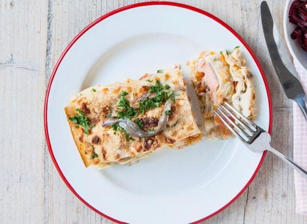 Klassieke vis lasagne