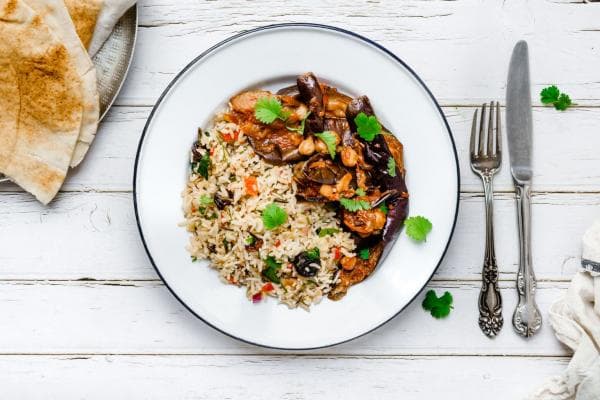 Aubergine met tamarinde