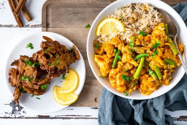 Indiase bhaji met groentecurry