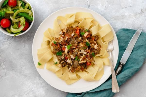 Italiaanse wildzwijnstoof met pappardelle