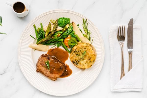Kalfssukade met asperges