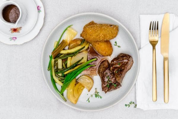 Zacht gegaard lam met haricots verts
