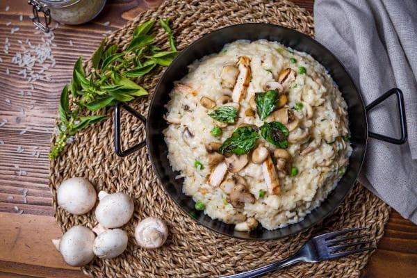 Truffel risotto met kip