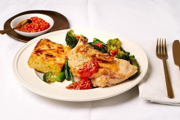 Catalaanse kip met romesco saus