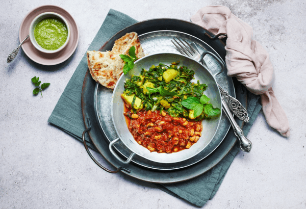 Punjabi black eyed peas curry