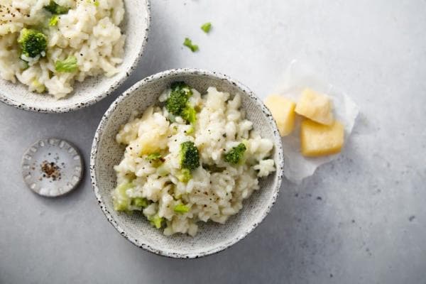 Risotto met gefrituurde bloemkool