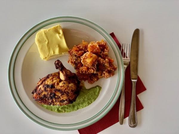 Pollo a la brasa met aji verde
