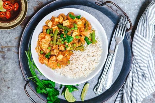 Madras curry met tofu