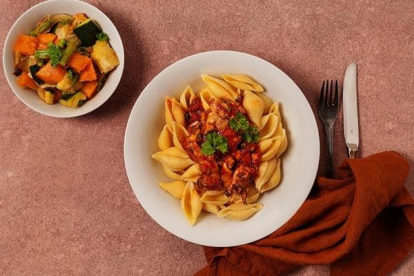 Pasta met kip a la Romana