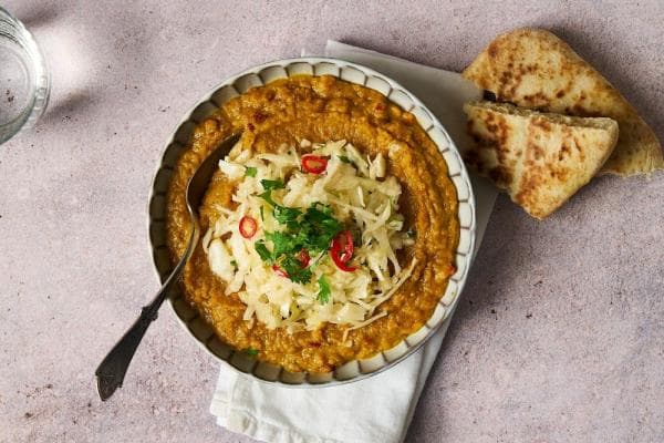 Linzenstoof met paratha