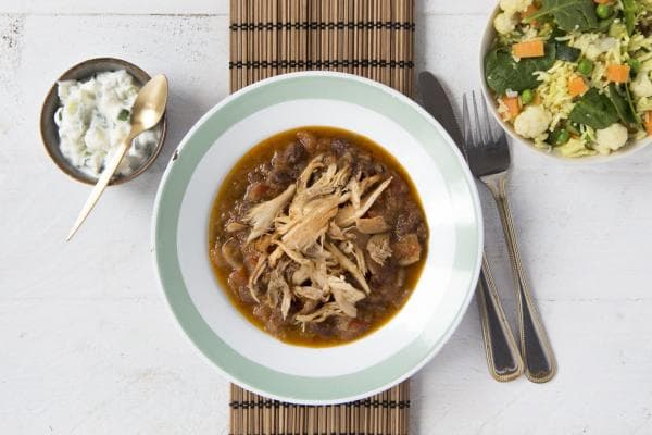 Boterzachte kip in currysaus
