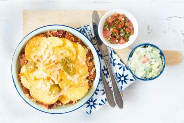 Nachos met guacamole