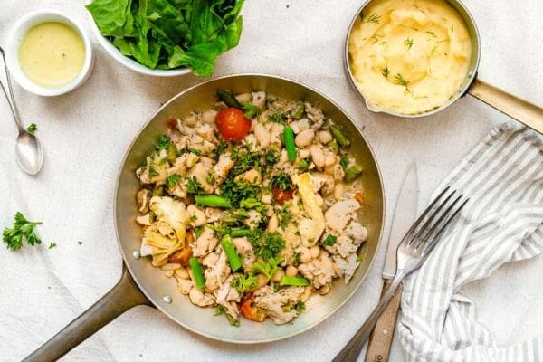Kip cassoulet met dragon