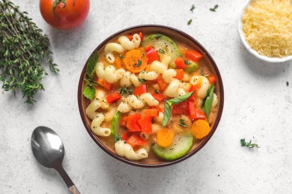 Kids minestrone soep