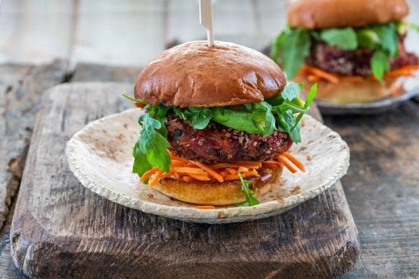 Veggie burger op brioche
