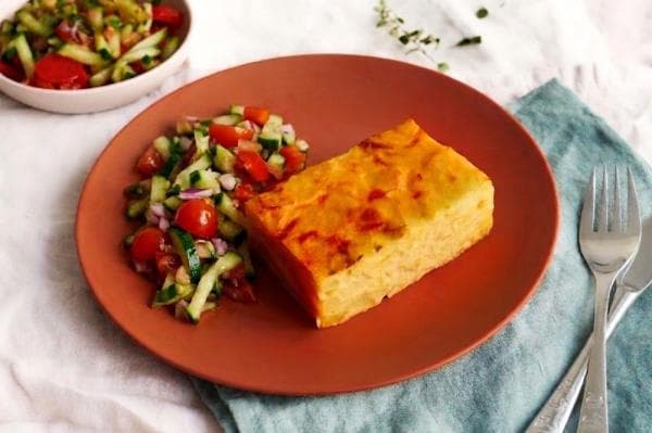 Kids aardappeltortilla met salade