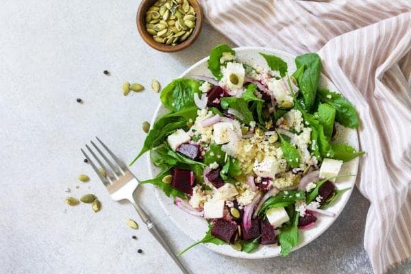 Tabouleh maaltijdsalade met feta