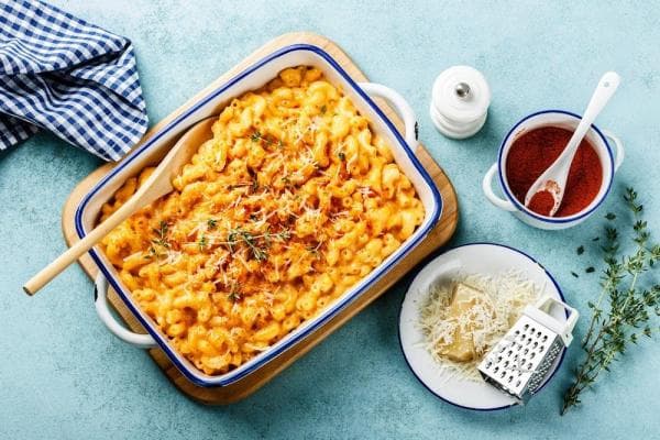 Drie groenten Mac n Cheese